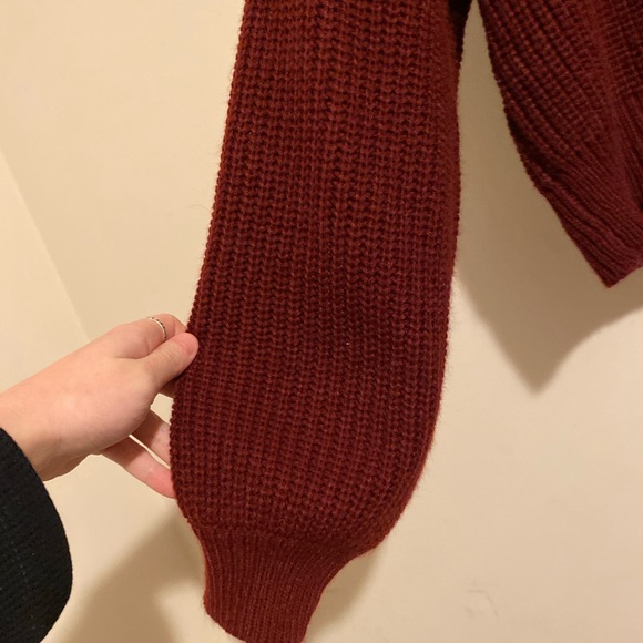 Turtle neck balloon sleeve sweater - Picture 3 of 4